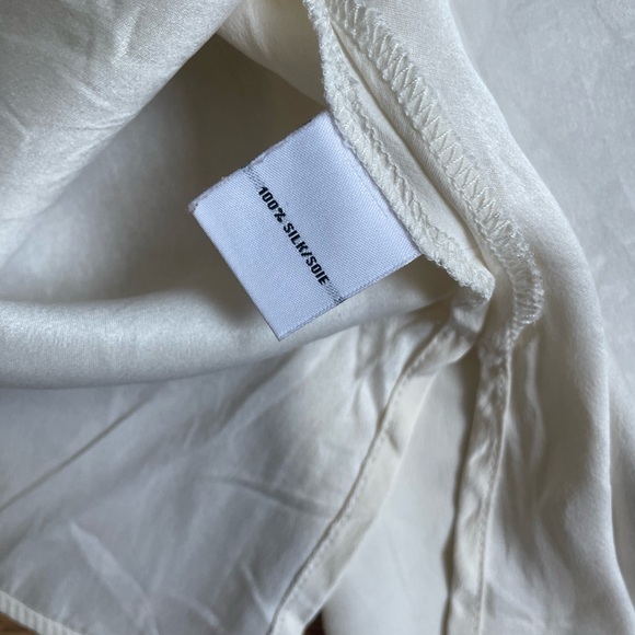 Lafayette 148 Size 14 100% Silk Cream Blouse Career Office - Picture 8 of 11